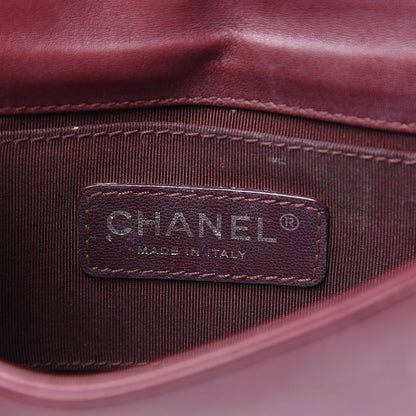 Chanel Lambskin Plexiglass Boy Brick Burgundy 6 of 17