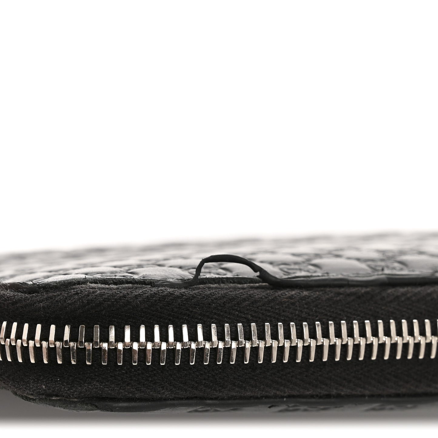 Microguccissima Large Zip Around Organizer Wallet Black