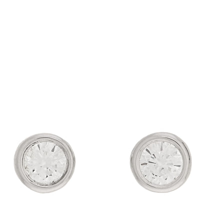 Tiffany Platinum Diamond .12ctw Elsa Peretti Diamonds By The Yard Earrings 1 of 5