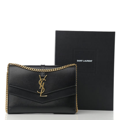 Saint Laurent Smooth Calfskin Monogram Sulpice Chain Wallet Black 16 of 16