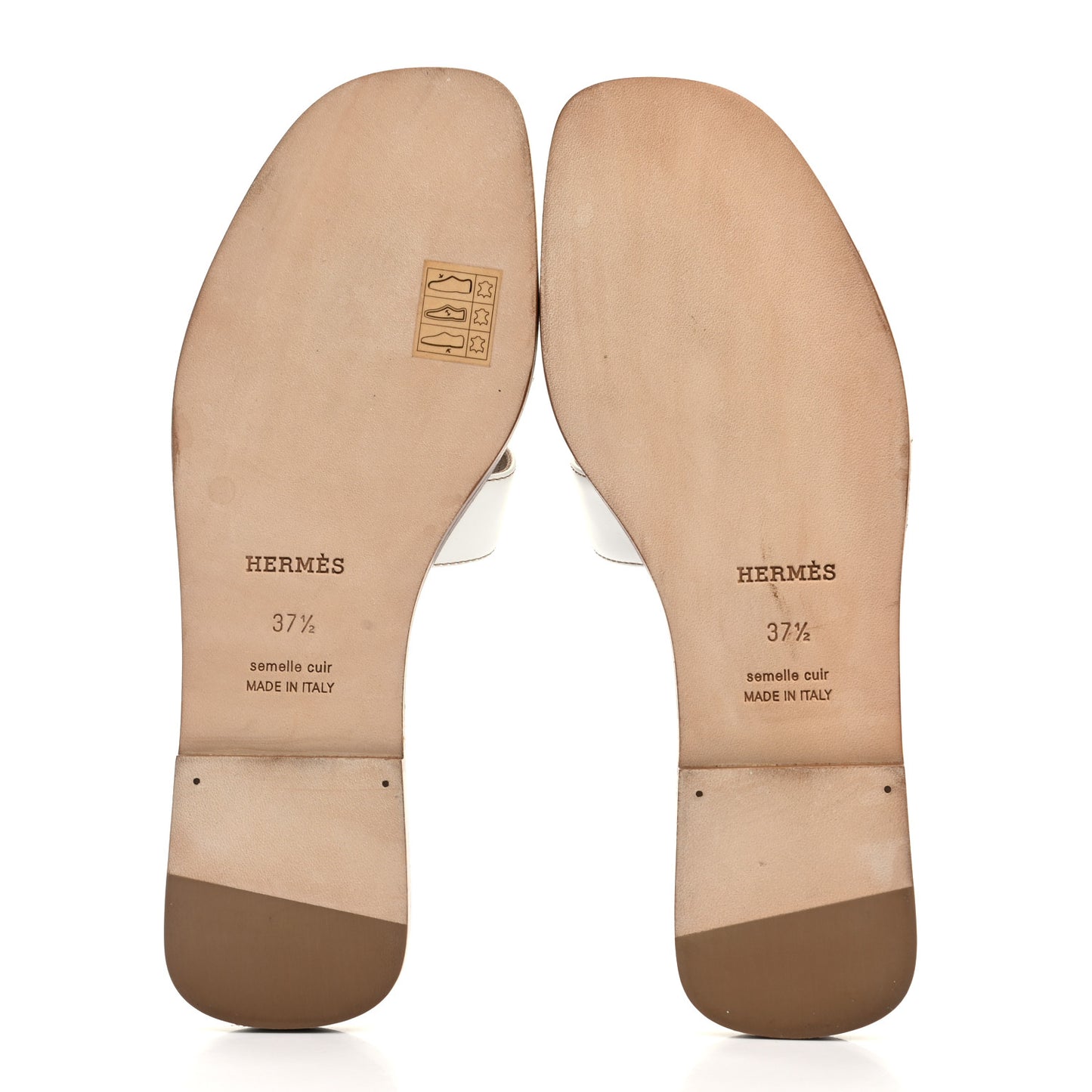 Box Calfskin Oran Sandals 37.5 White