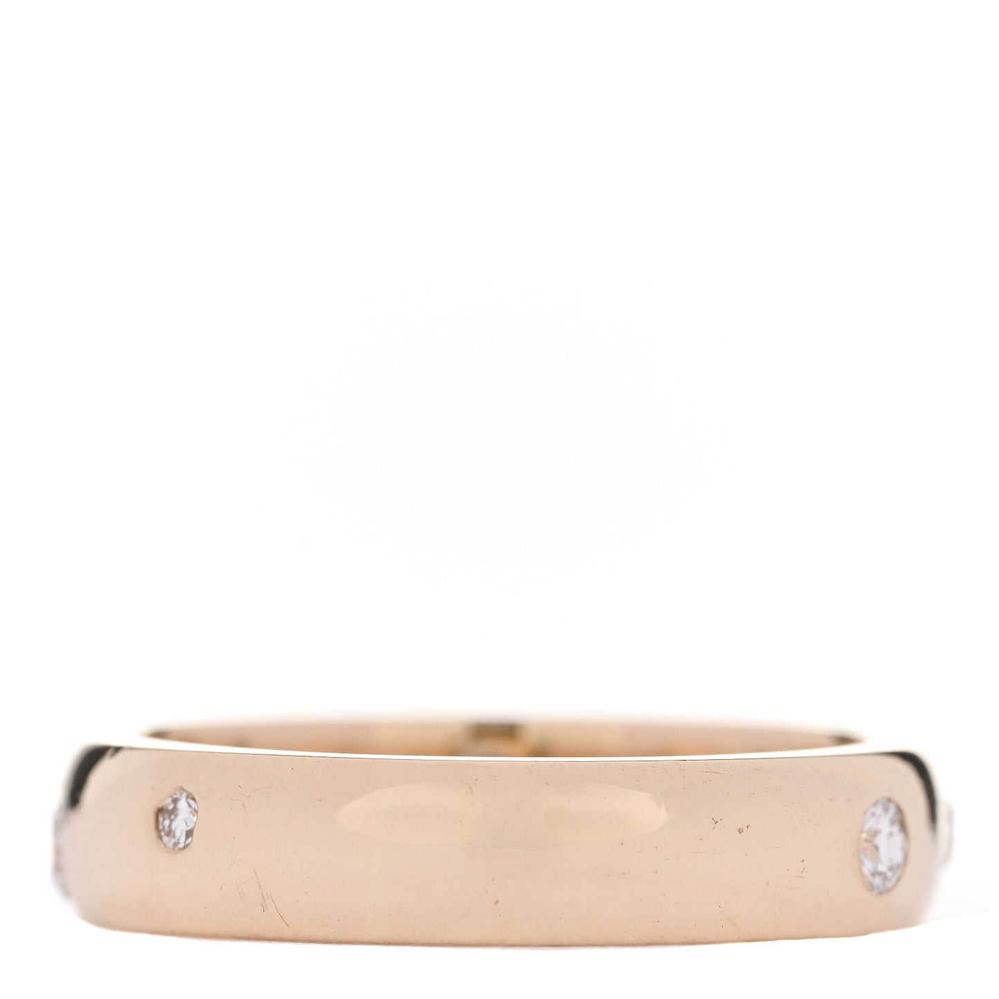 14K Yellow Gold Diamond .30ctw Flush Set 4mm Band Ring 51 5.75