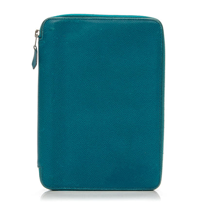 Hermes Epsom Globe Trotter Zip Agenda GM Bleu Izmir 1 of 12