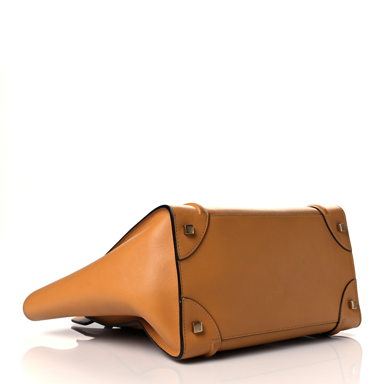 Celine Smooth Calfskin Mini Luggage Amber 4 of 12