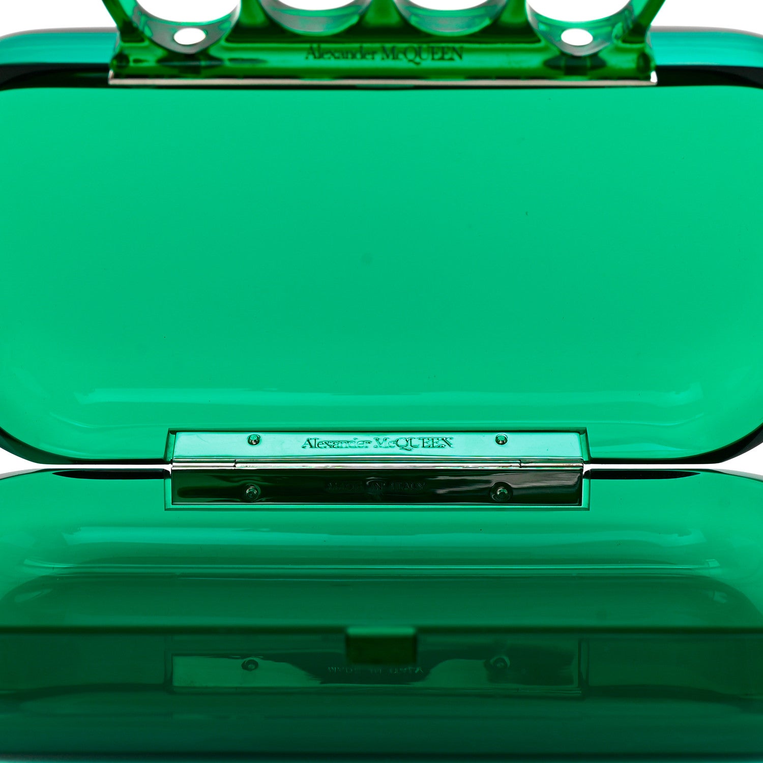 Alexander McQueen Resin Knuckle Clutch Green 5 of 7