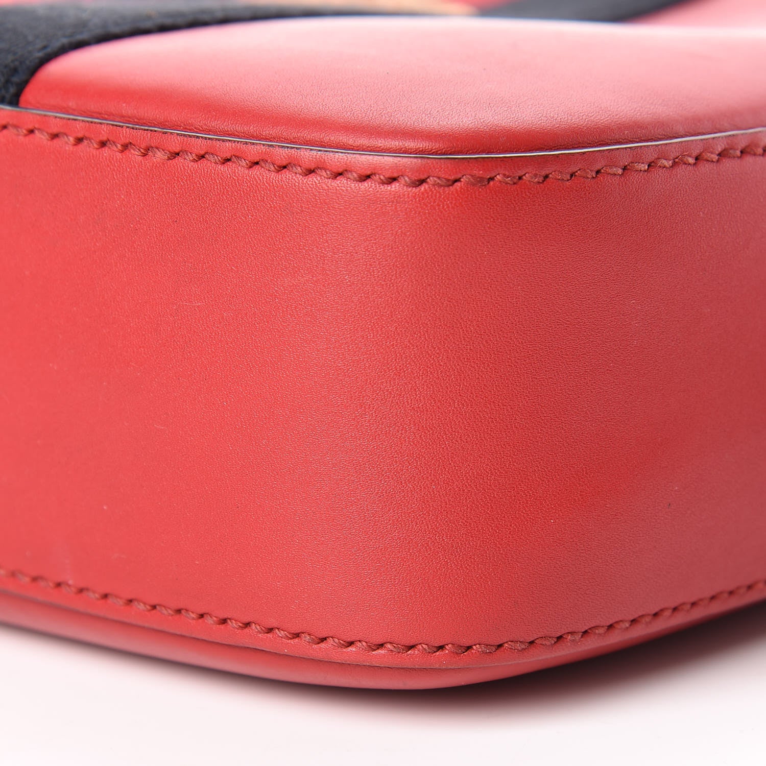 Gucci Calfskin Web Small Webby Bee Shoulder Bag Red 10 of 14