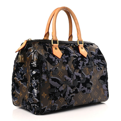 Louis Vuitton Monogram Fleur De Jais Sequins Speedy 30 3 of 8
