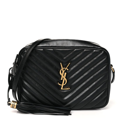 Saint Laurent Calfskin Matelasse Monogram Lou Camera Bag Black 1 of 10