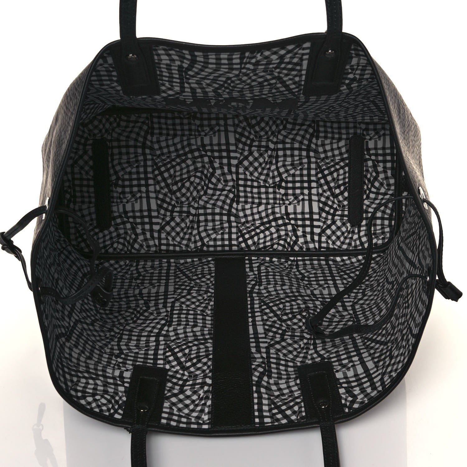 MCM Visetos Medium Liz Reversible Shopper Tote Black 6 of 19