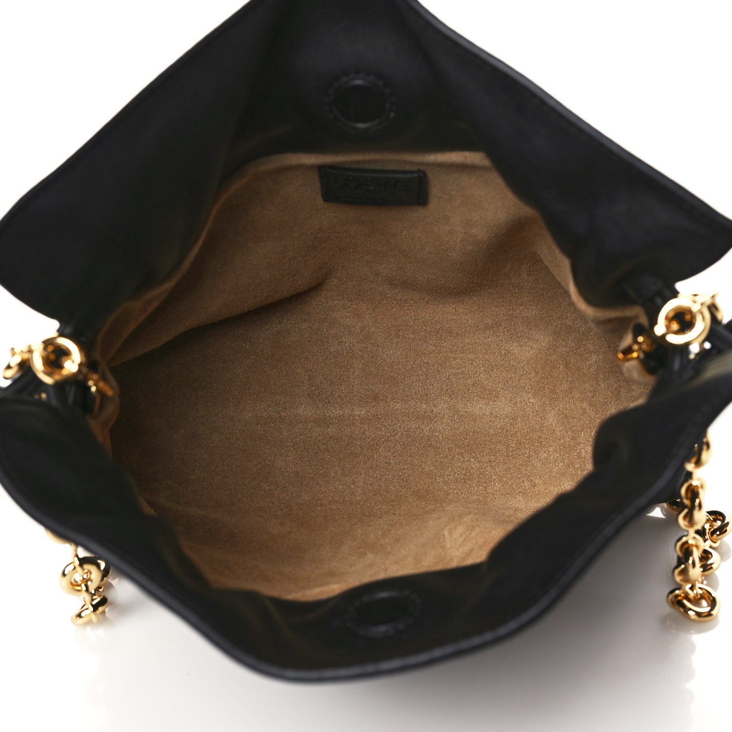 Nappa Calfskin Mini Flamenco Knot Clutch With Chain Black