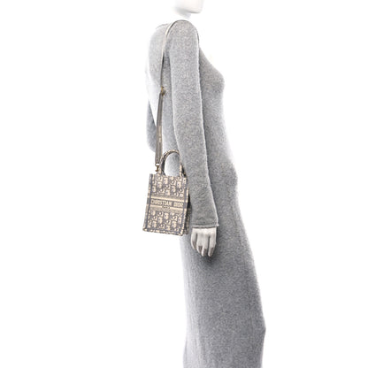Christian Dior Oblique Mini Book Tote Phone Bag Grey 2 of 11