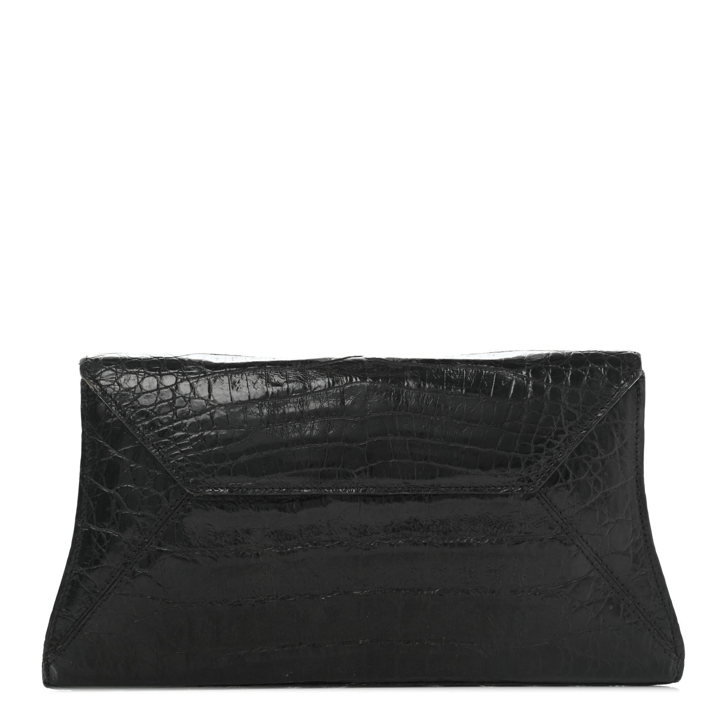 Crocodile Bar Clutch Black