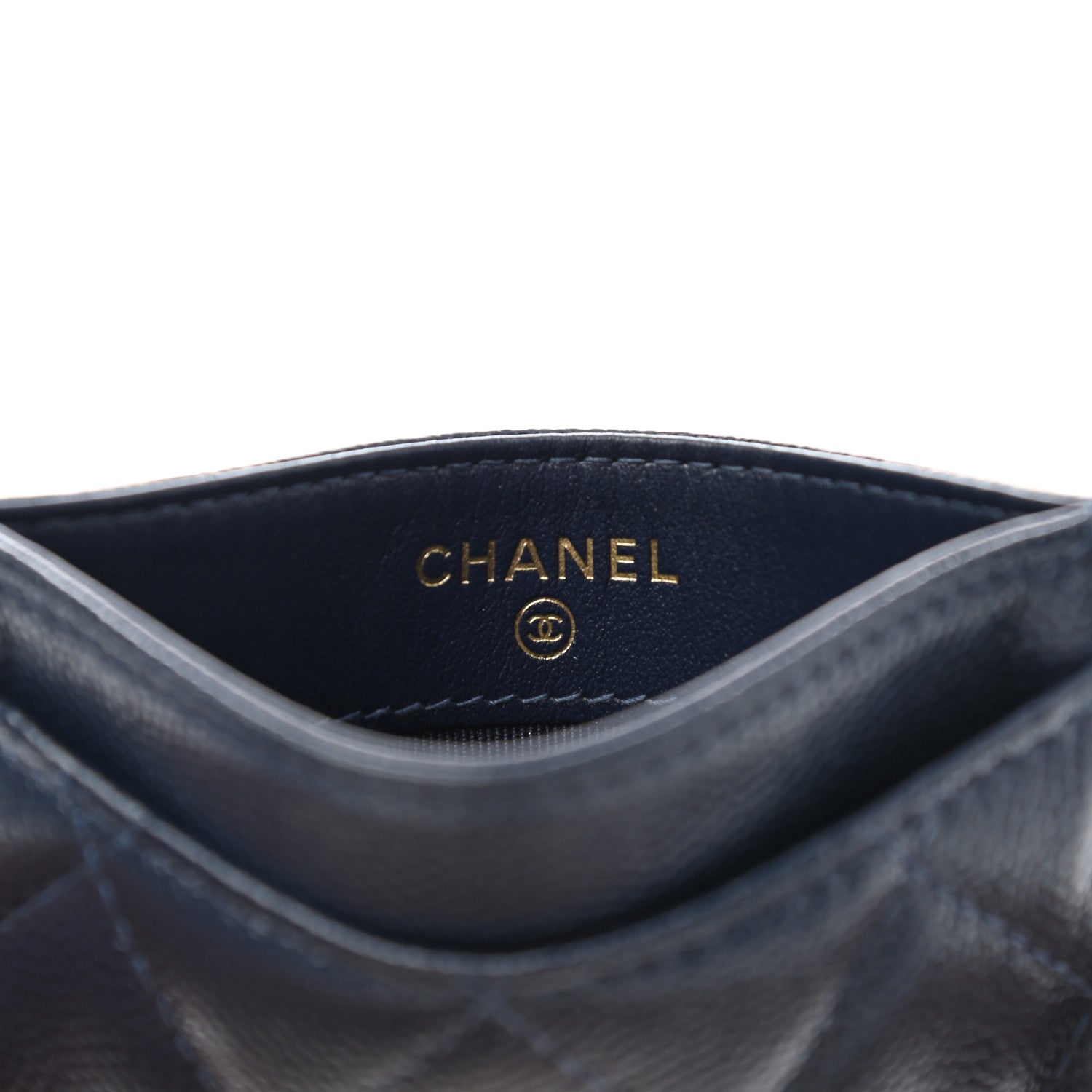 Chanel Caviar Quilted Card Holder Navy 6 of 9