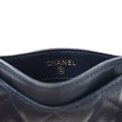 Chanel Caviar Quilted Card Holder Navy 6 of 9