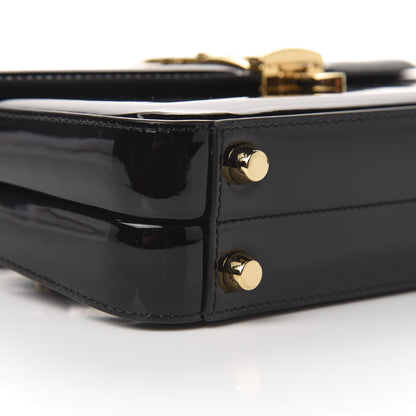 Gucci Mousse Top Patent Mini Sylvie 1969 Top Handle Bag Black 9 of 11