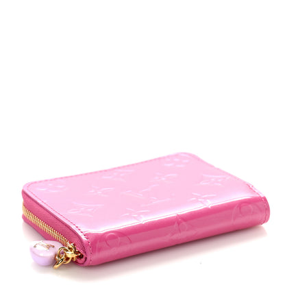 Louis Vuitton Vernis Enamel Heart Zippy Coin Purse Neon Pink 4 of 8