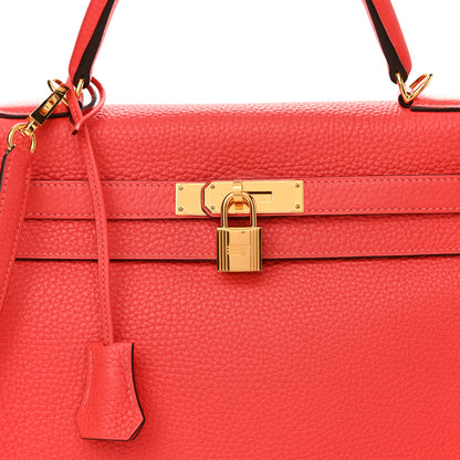 Hermes Togo Kelly Retourne 32 Geranium 8 of 13