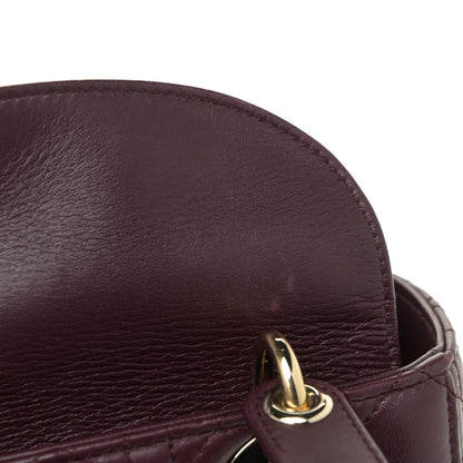 Christian Dior Lambskin Cannage Small Lucky Badges My Lady Dior Burgundy 15 of 15
