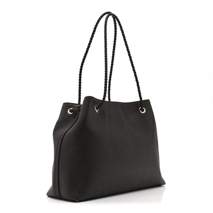 Gucci Calfskin Medium Braided Handle Gifford Tote Dark Brown 3 of 15
