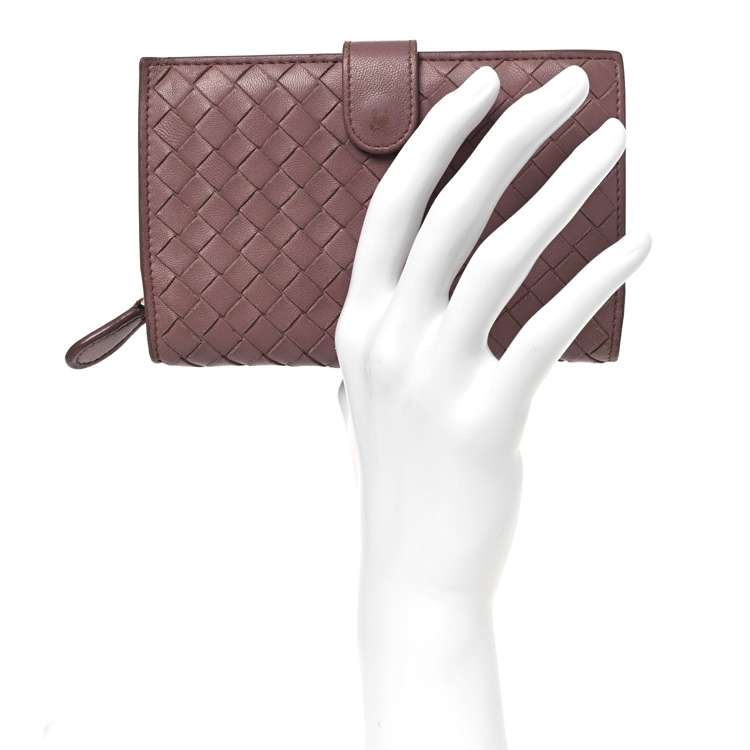 Bottega Veneta Nappa Intrecciato French Flap Wallet Mallow 2 of 12