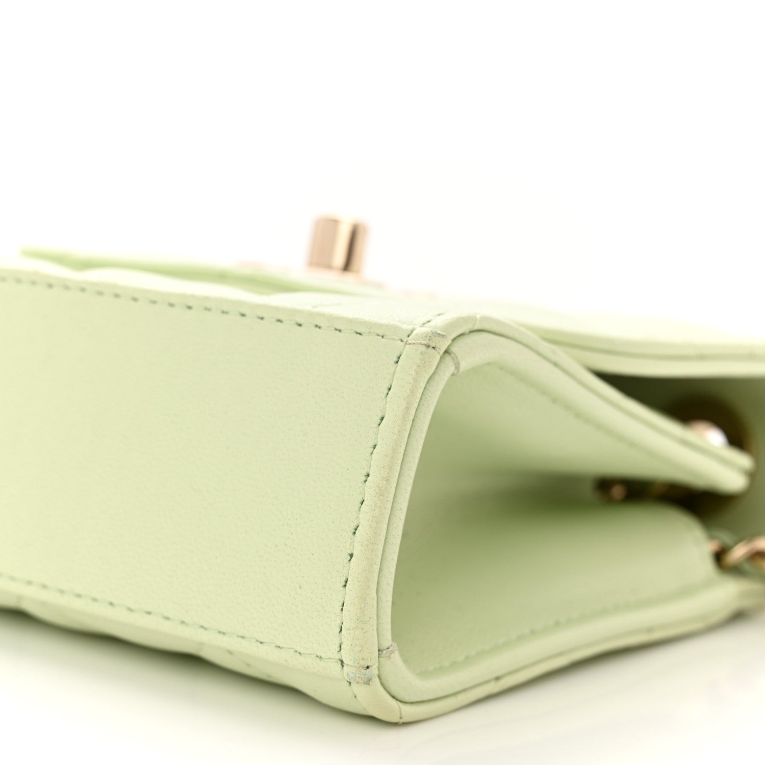 Chanel Lambskin Quilted Mini Trendy CC Chain Wallet Sea Green 10 of 11