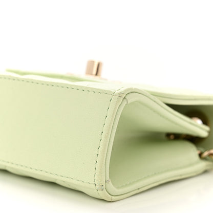 Chanel Lambskin Quilted Mini Trendy CC Chain Wallet Sea Green 10 of 11
