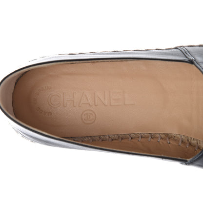 Chanel Lambskin CC Espadrilles 36 Black 6 of 11