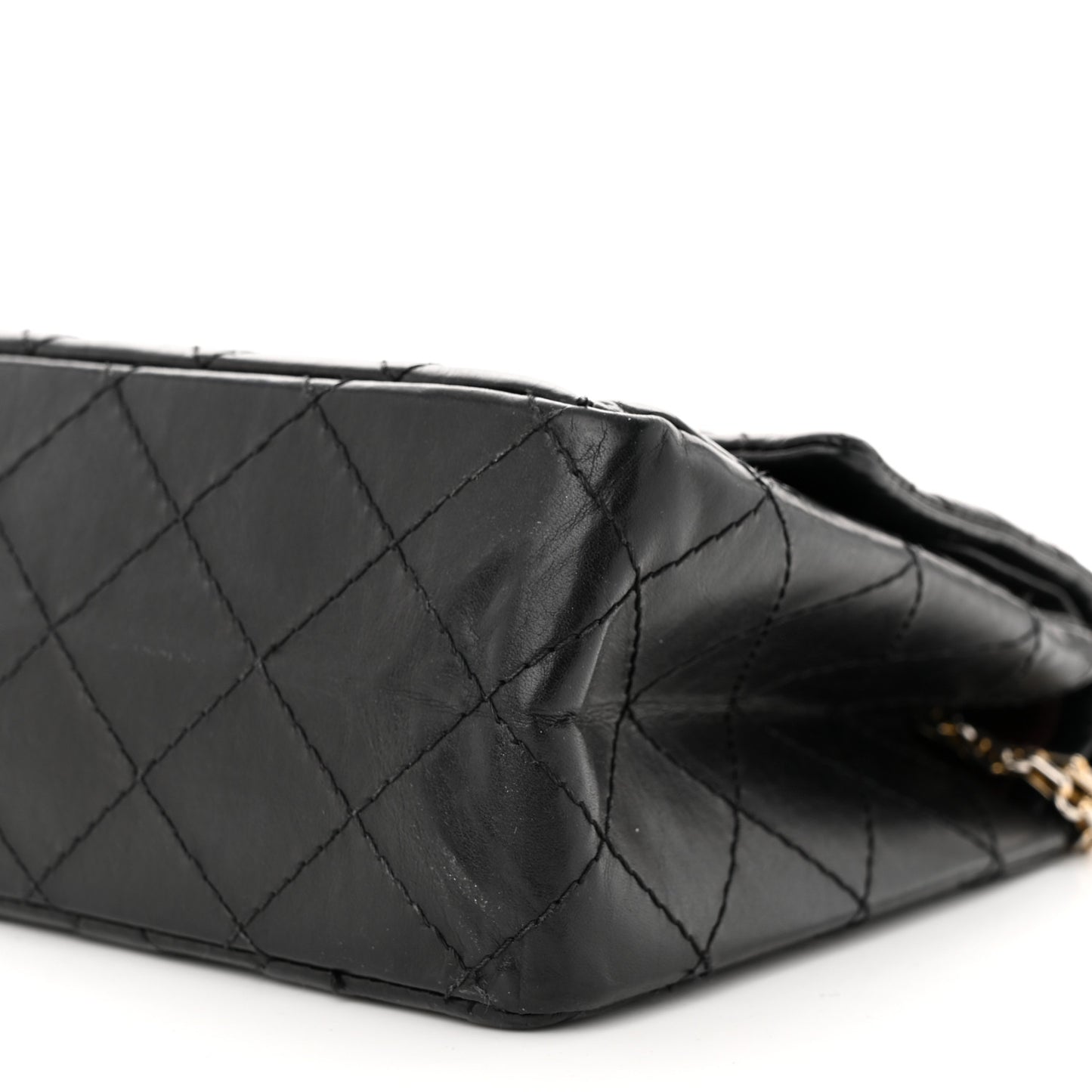 Aged Calfskin Quilted 2.55 Reissue 226 Flap Black