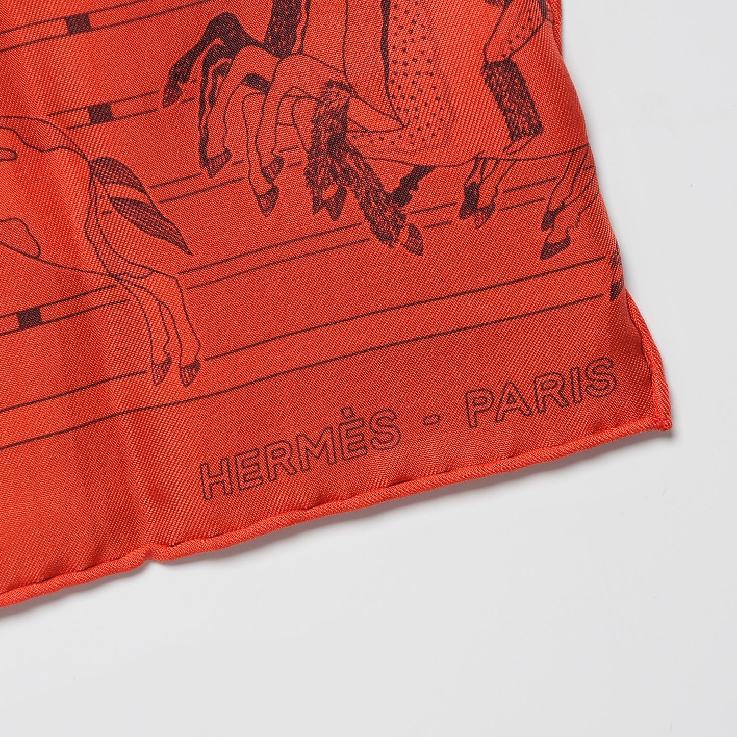 Silk Dip Dye Carre En Carres Scarf 90 Geranium Framboise Rouge