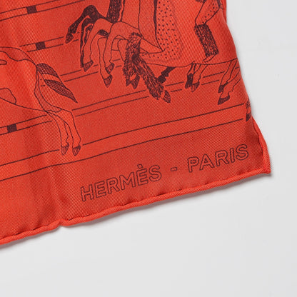 Hermes Silk Dip Dye Carre En Carres Scarf 90 Geranium Framboise Rouge 5 of 7