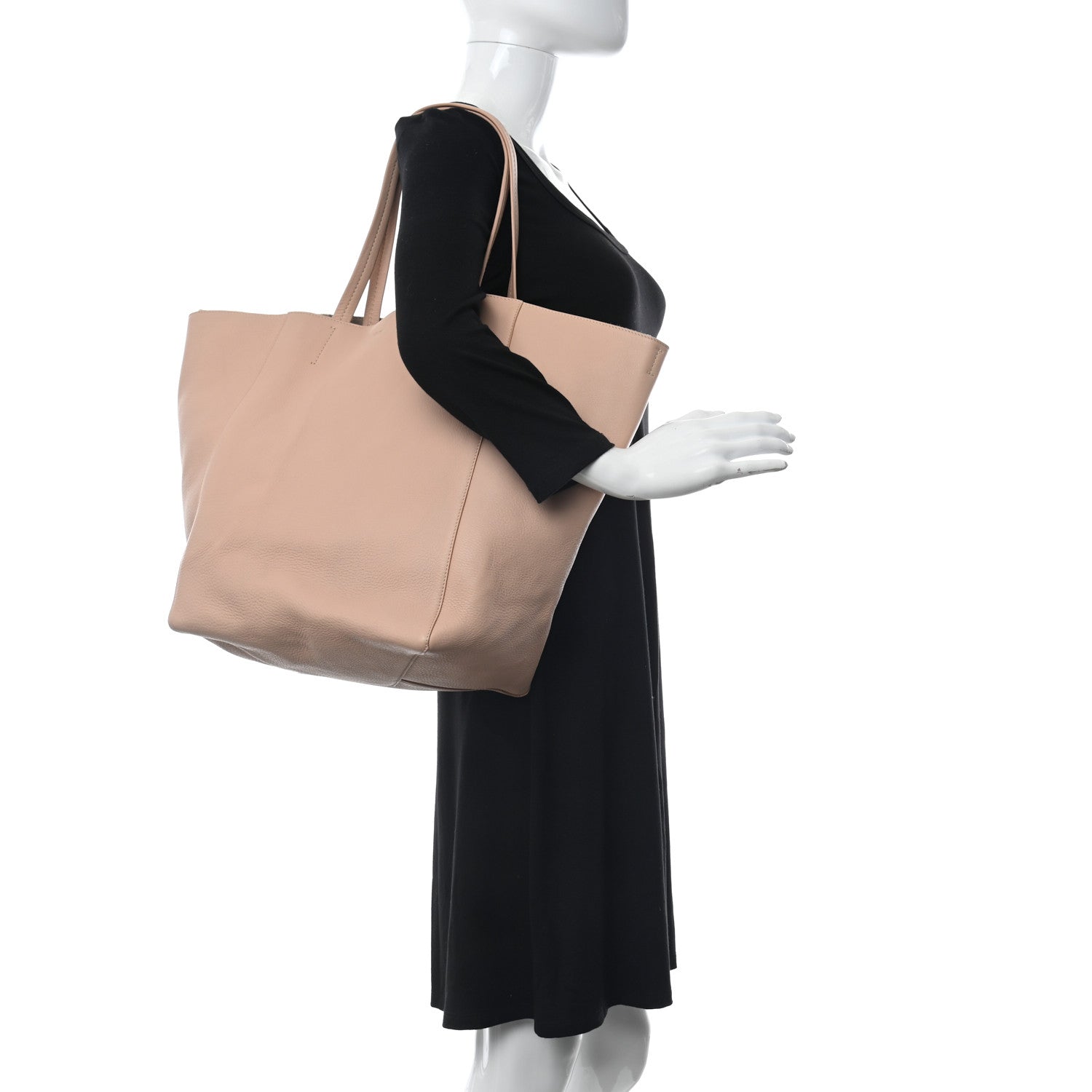 Celine Soft Grained Calfskin Medium Horizontal Cabas Phantom Light Blush 2 of 12