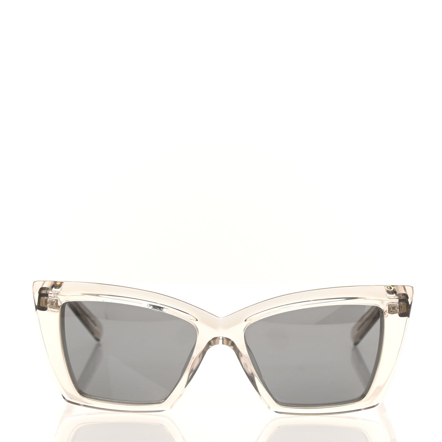 Acetate Lignes Pointues Cat Eye Sunglasses SL 657 Translucent Beige Grey