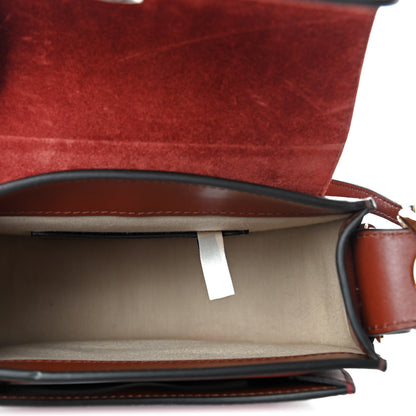 Chloe Calfskin Crocodile Embossed Small Tess Bag Pink Red 5 of 10