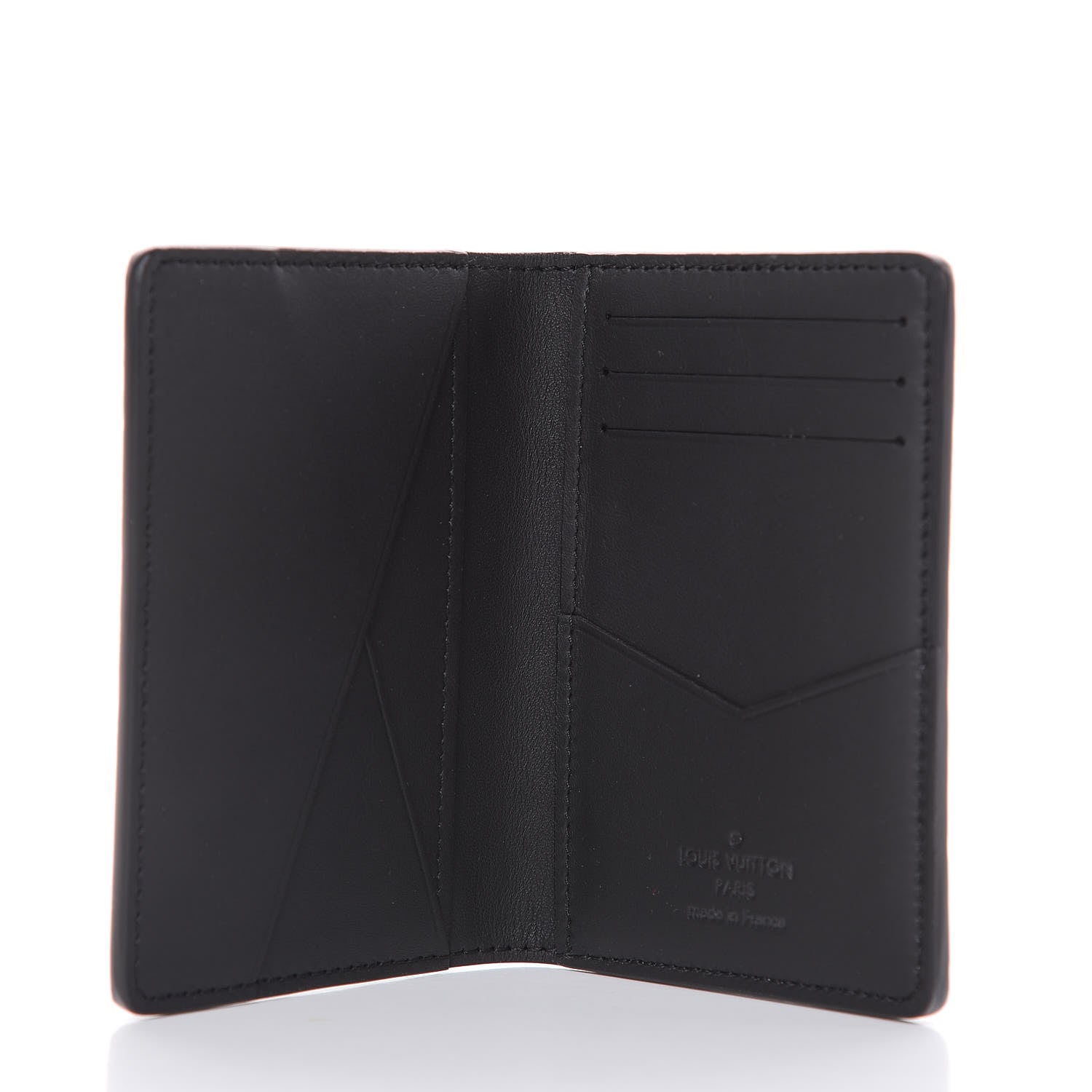 Louis Vuitton Calfskin Monogram Shadow Pocket Organizer Black 5 of 7