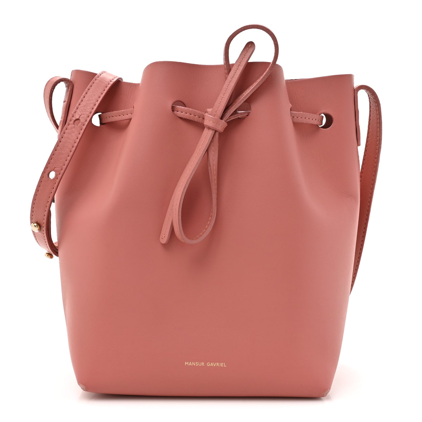 Calfskin Mini Bucket Bag Blush
