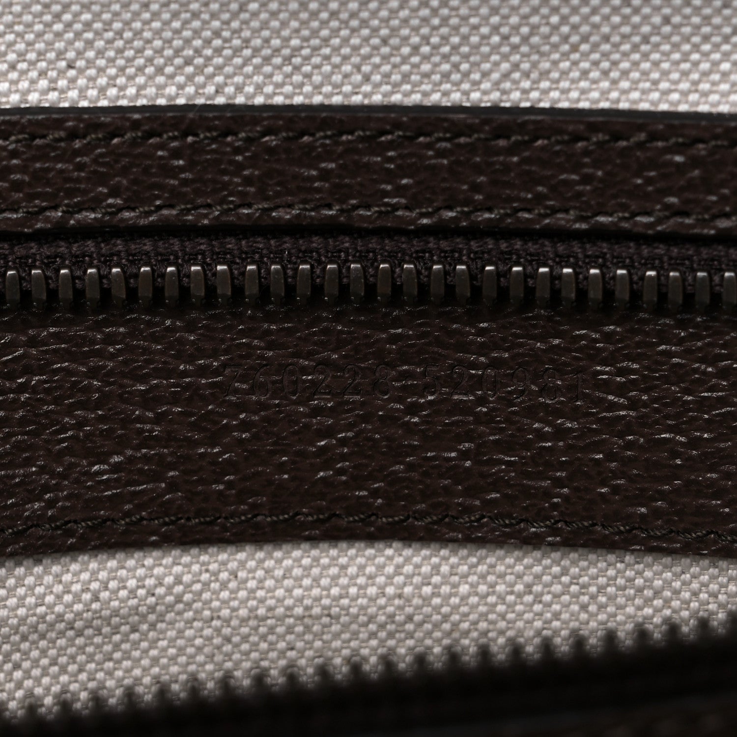Gucci GG Supreme Monogram Textured Dollar Calfskin Web Savoy Travel Bag Beige Ebony New Acero 7 of 10