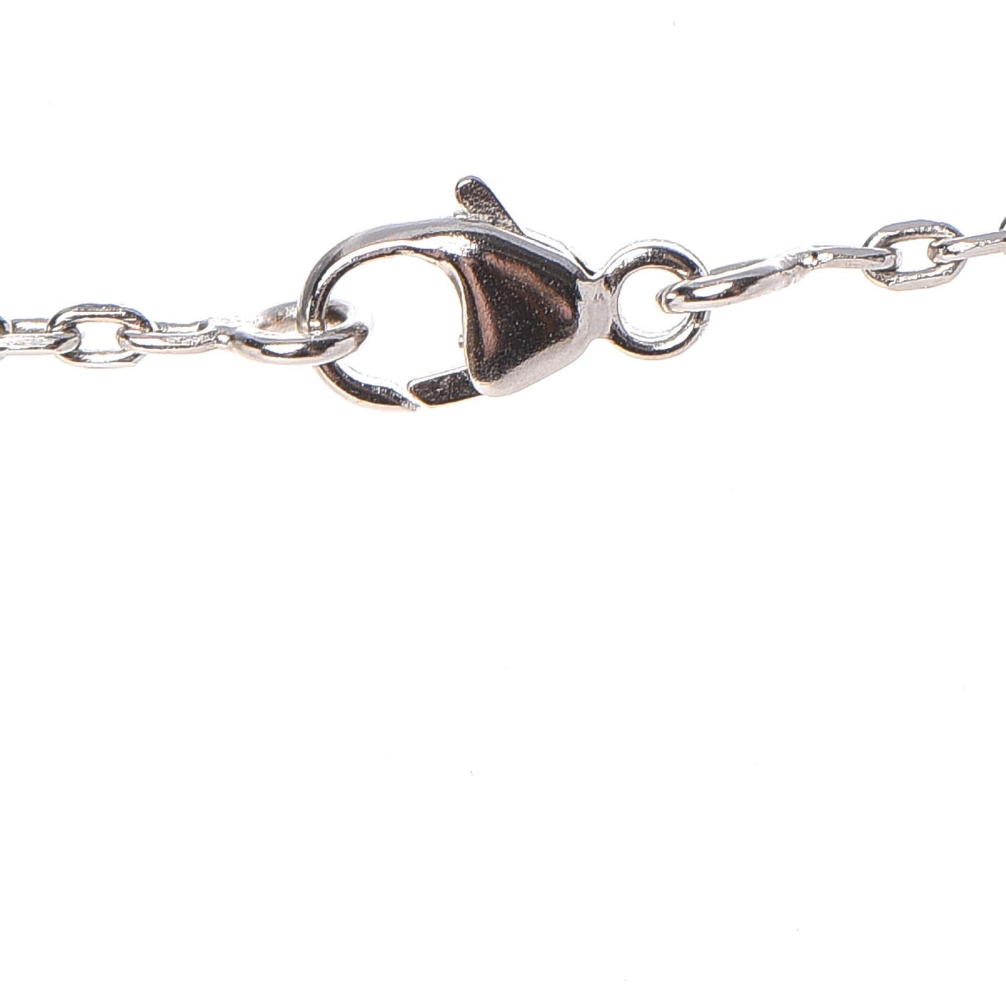 Lacquered Palladium Eileen Pendant Necklace Blanc White