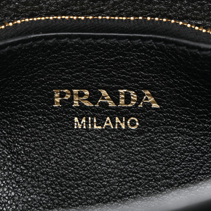 Prada Vitello Daino Double Strap Flap Crossbody Black 6 of 14