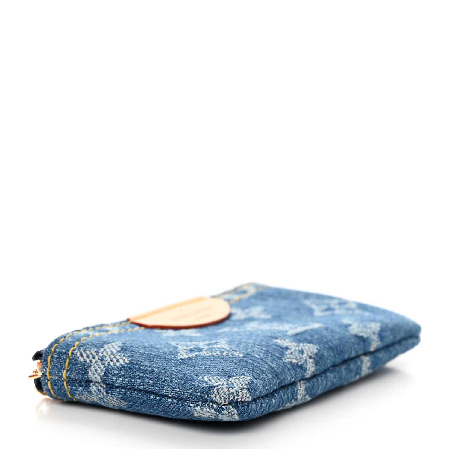 Louis Vuitton Monogram Denim Key Pouch Denim Blue 4 of 8