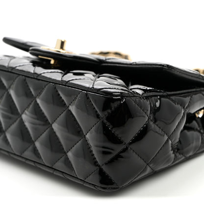 Chanel Patent Calfskin Quilted Mini Rectangular Flap Black 10 of 10