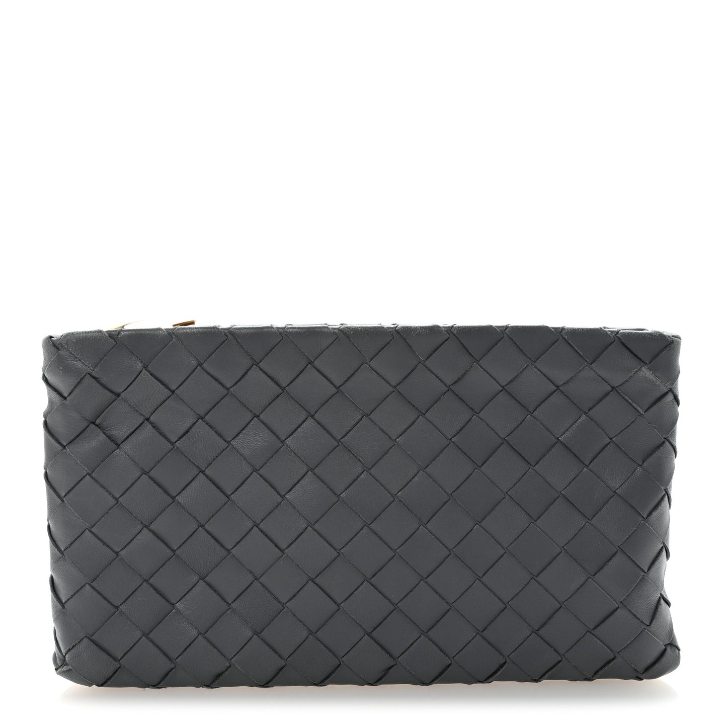 Nappa Intrecciato Small Zip Pouch Thunder