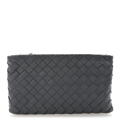Bottega Veneta Nappa Intrecciato Small Zip Pouch Thunder 1 of 11