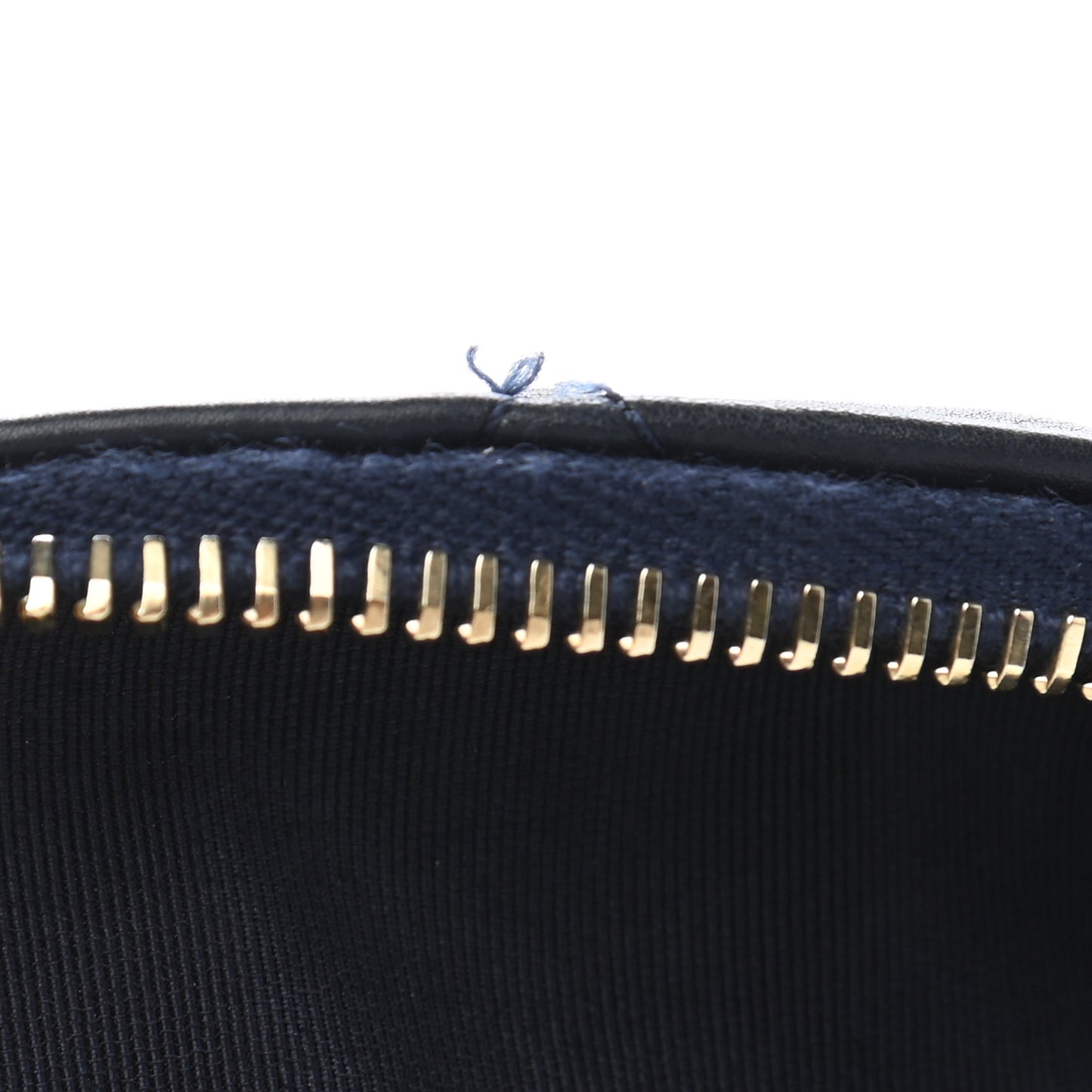 Calfskin Quilted Banane Waist Bag Fanny Pack Navy Blue