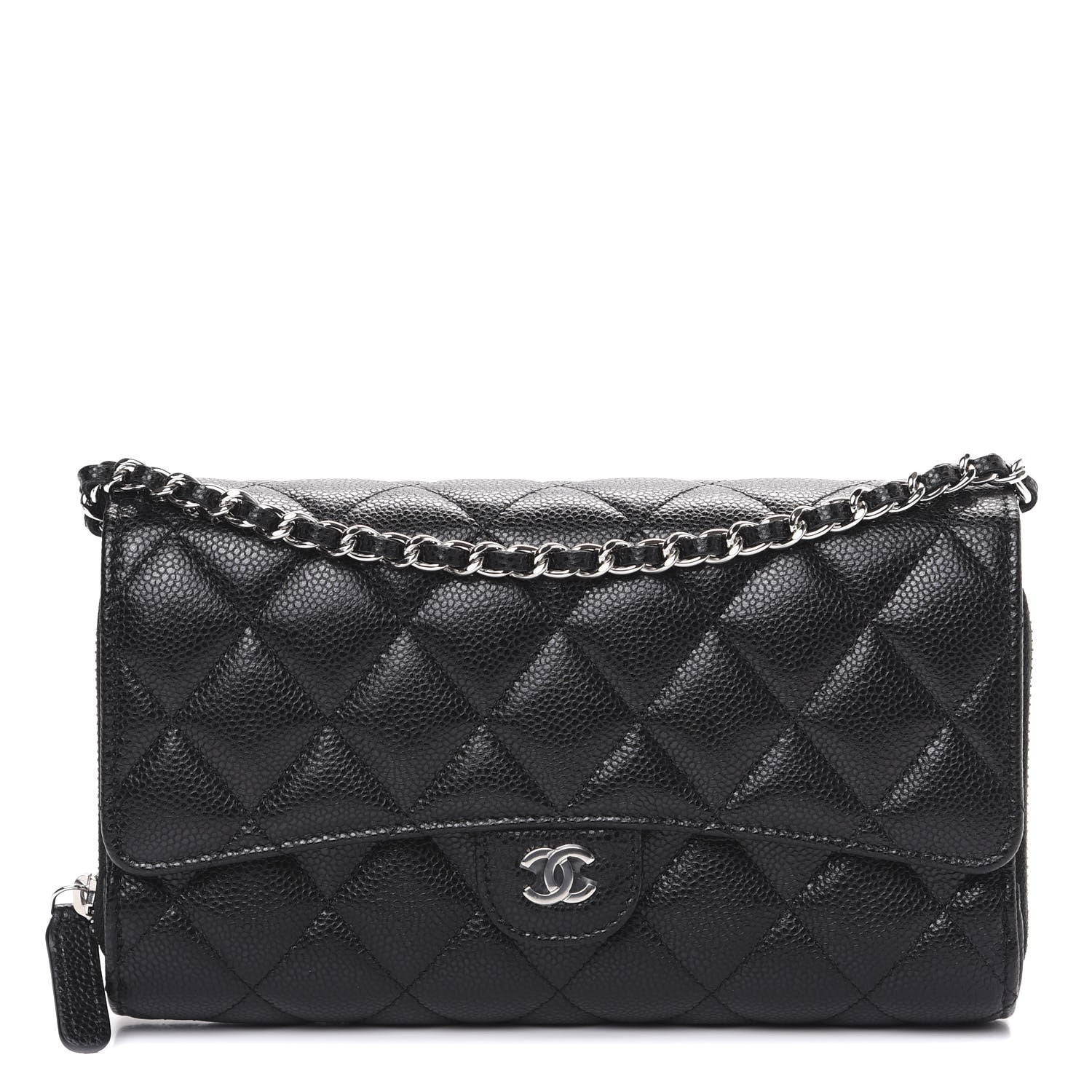 Chanel Caviar Quilted Wallet On Chain WOC Black 1 of 9