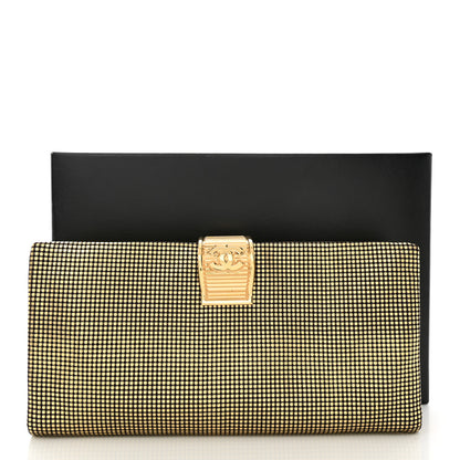 Chanel Metallic Lambskin Perforated CC Clutch Gold 10 of 10