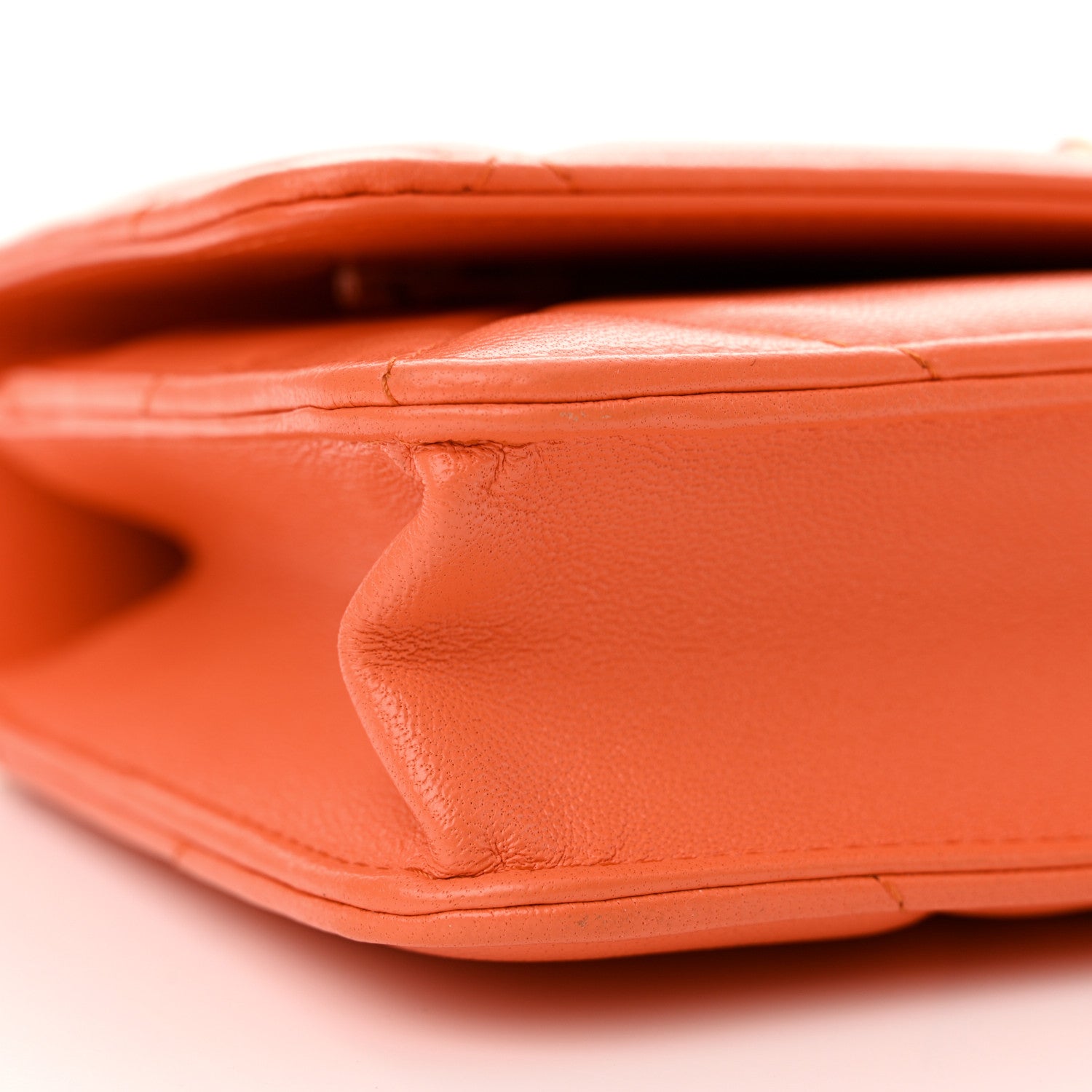 Chanel Lambskin Quilted Chanel 19 Wallet On Chain WOC Orange 10 of 14