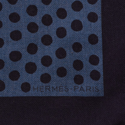 Hermes Cashmere Silk Grrrrr! Scarf 100 Prusse Marine 3 of 5