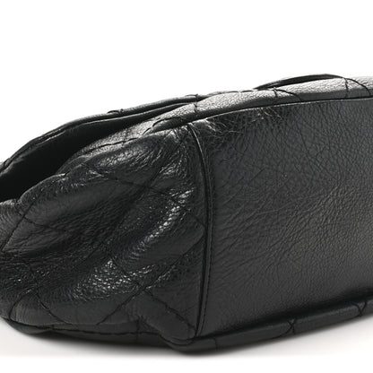 Chanel Glazed Calfskin Stitched XL On The Road Flap Black 9 of 12