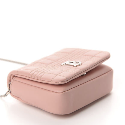 Burberry Lambskin Quilted Micro Lola Bag Blush Pink 4 of 10