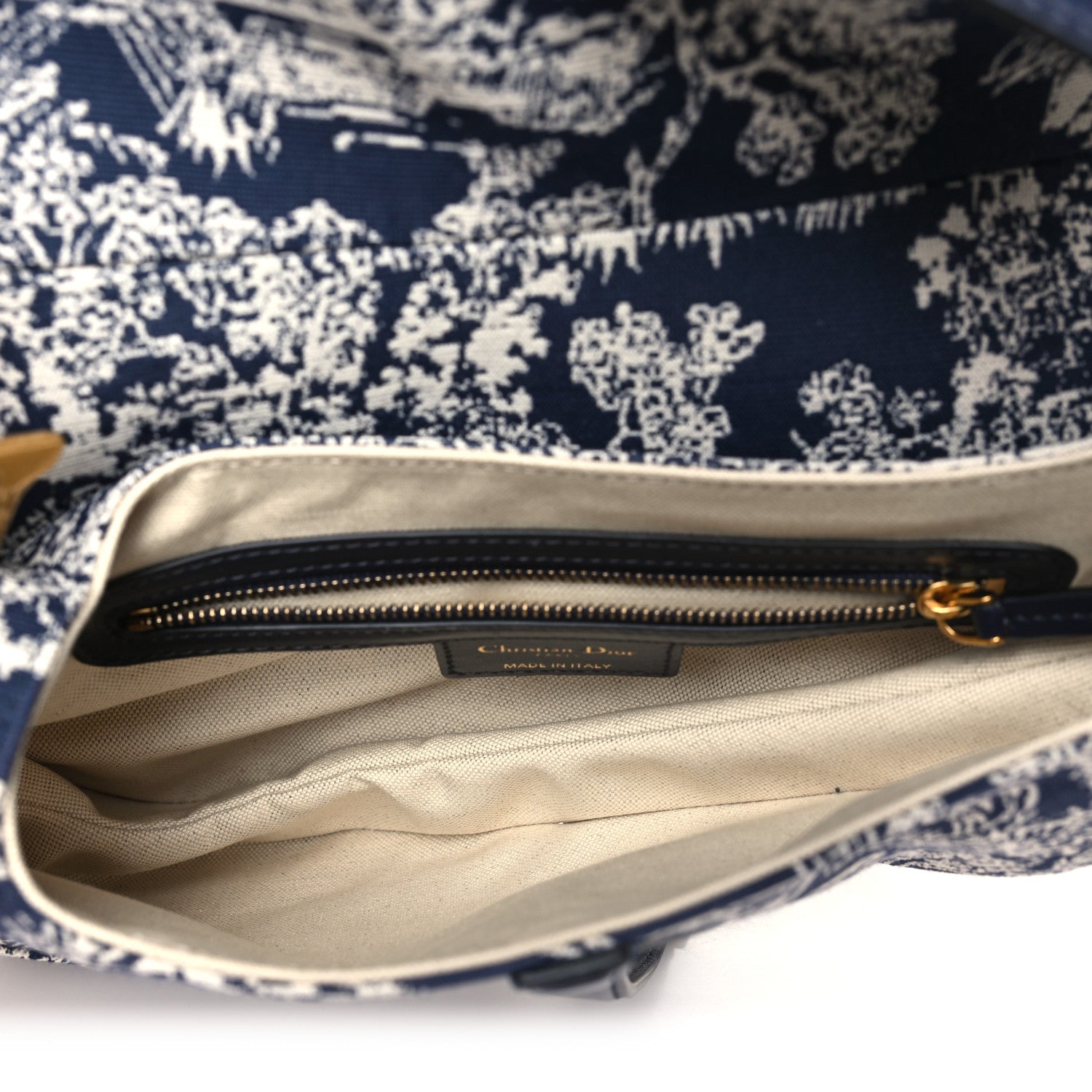 Christian Dior Canvas Embroidered Dioriviera Saddle Bag Blue 5 of 10